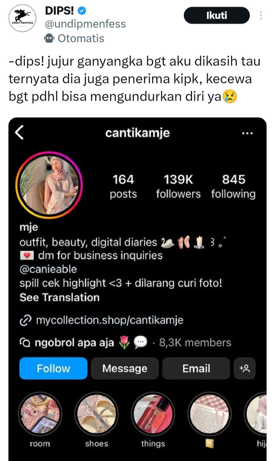 KIPK Salah Sasaran Teros, Badjingan